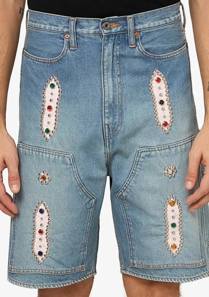 KAPITAL Denim Shorts | Maat 30/31, Kleding | Heren, Spijkerbroeken en Jeans, Ophalen of Verzenden, Zo goed als nieuw, Blauw, W32 (confectie 46) of kleiner