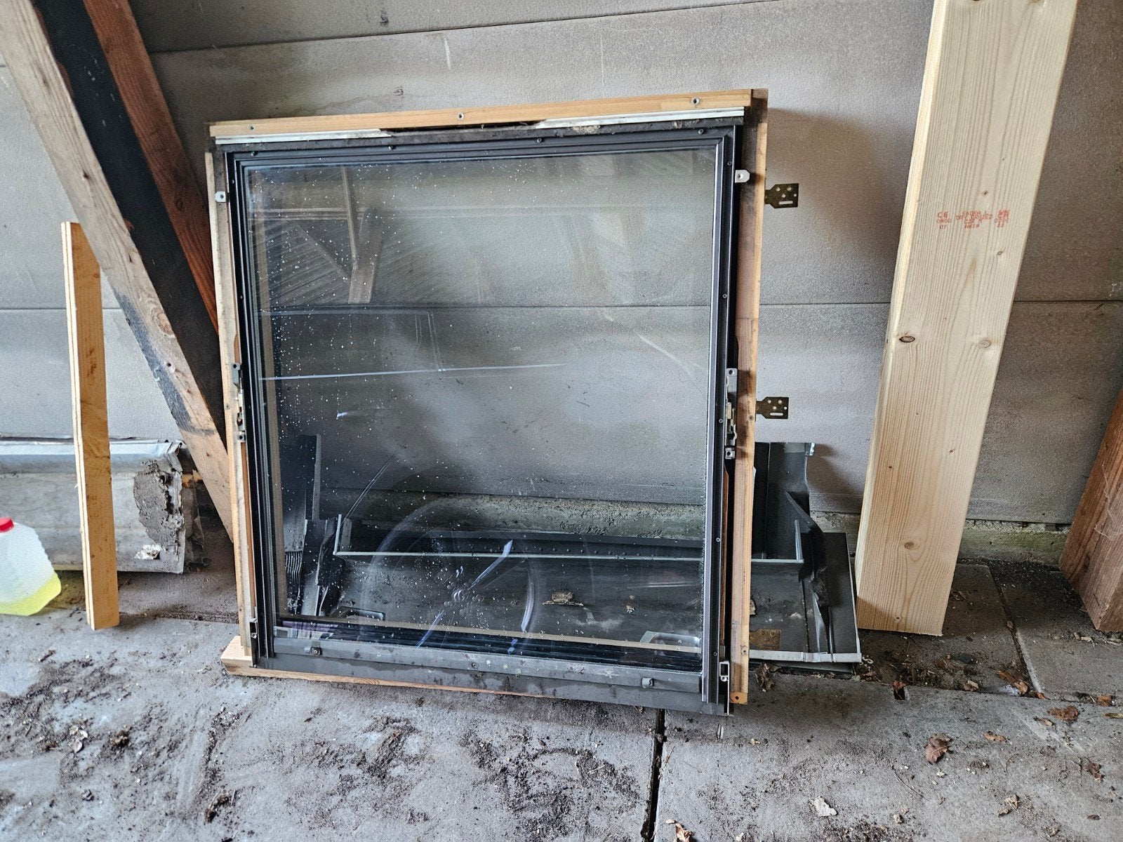 Fakro 114/118 incl zonnescherm, Hr++ glas, Gebruikt, Overige typen, Minder dan 200 cm, Hout