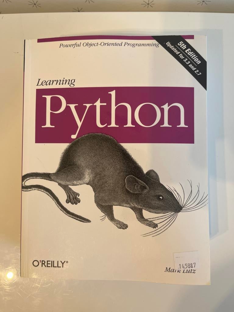 Learning Python 5e - O'Reilly - Mark Lutz, Ophalen of Verzenden, Beta, Zo goed als nieuw, HBO