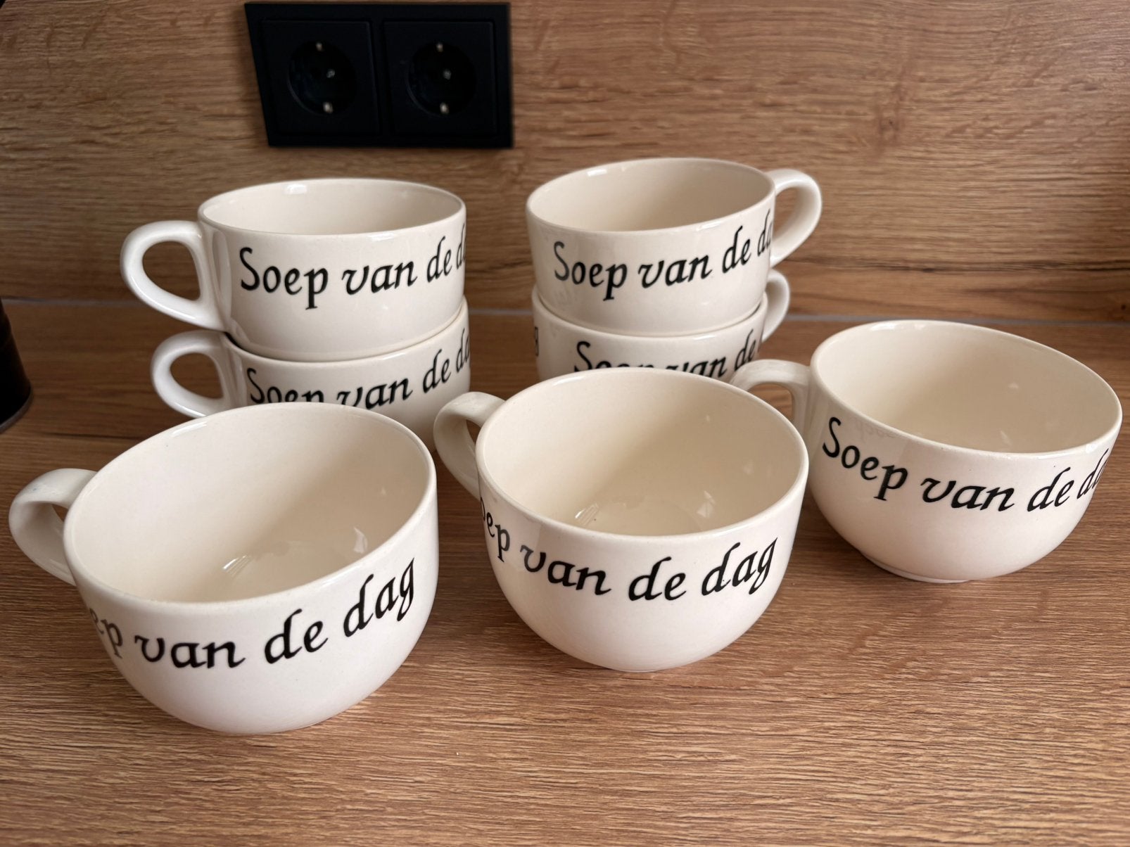 Leuke soep mokken, Zo goed als nieuw, Overige stijlen, Aardewerk, Mok