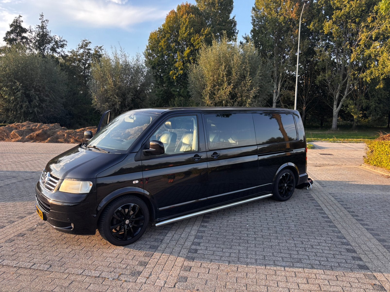 Volkswagen Transporter Bestel 2.5 D 128KW DC 2009 MARGE, Auto's, Voorwielaandrijving, Zwart, Volkswagen, Zwart