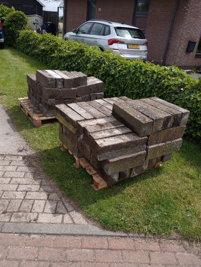 terras tegels en beton banden, Ophalen, Gebruikt, 5 tot 10 m², Beton