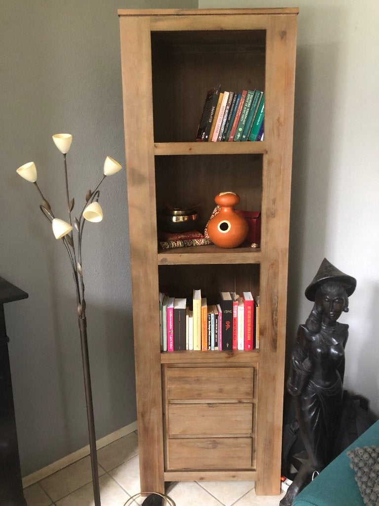 Mooie houten kast, Ophalen, Met plank(en), 200 cm of meer, 50 tot 100 cm