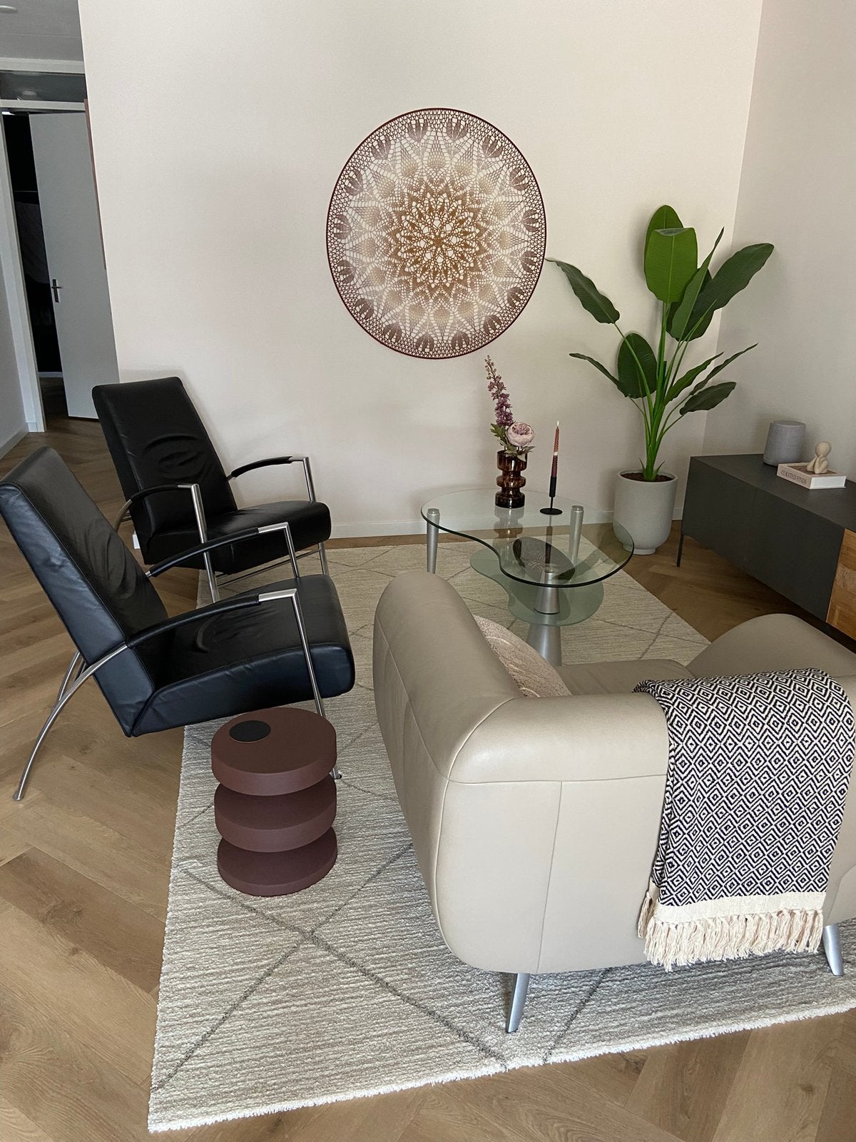 Te koop 2 prachtige Harvink leren fauteuils, Ophalen, Zo goed als nieuw, 50 tot 75 cm, Leer