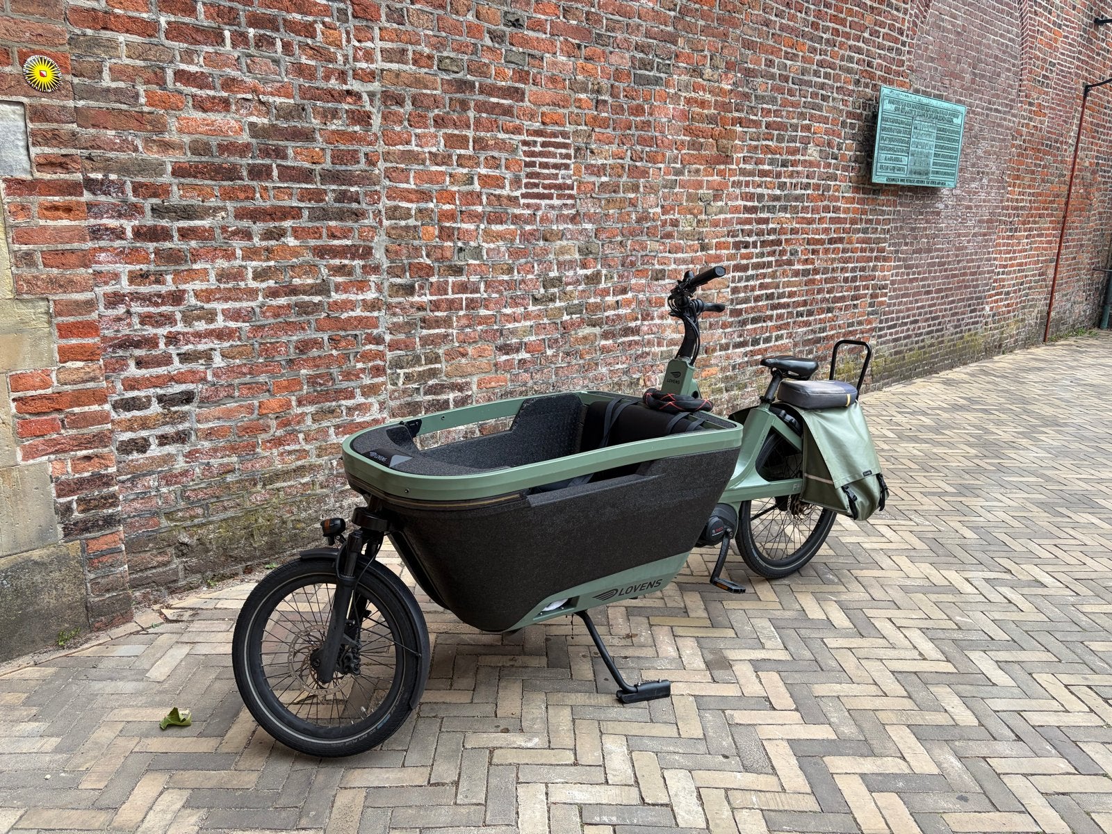 Lovens Explorer 65 Moss Green Bakfiets - (December 2022), 3 kinderen, Huif, Zo goed als nieuw, Schijfrem