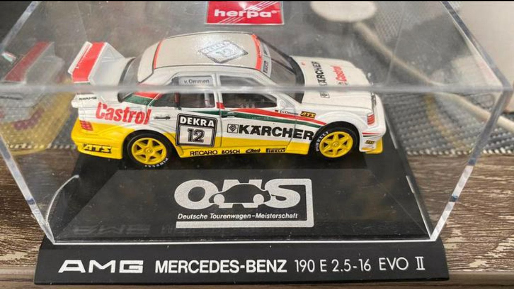 Mercedes 190 evo 2 kärcher tourwagen meisterschaft auto mint, Ophalen of Verzenden, Nieuw, Auto, Herpa