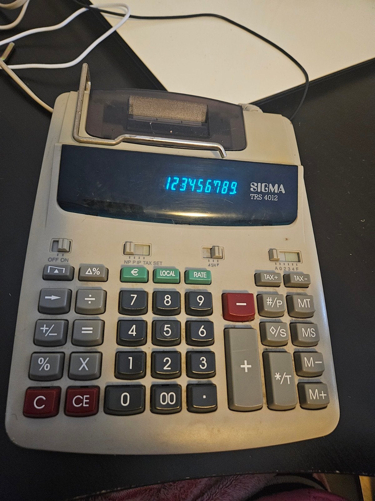Sigma TRS 4012 Rekenmachine met Printer – Vintage / Werkend, Ophalen of Verzenden