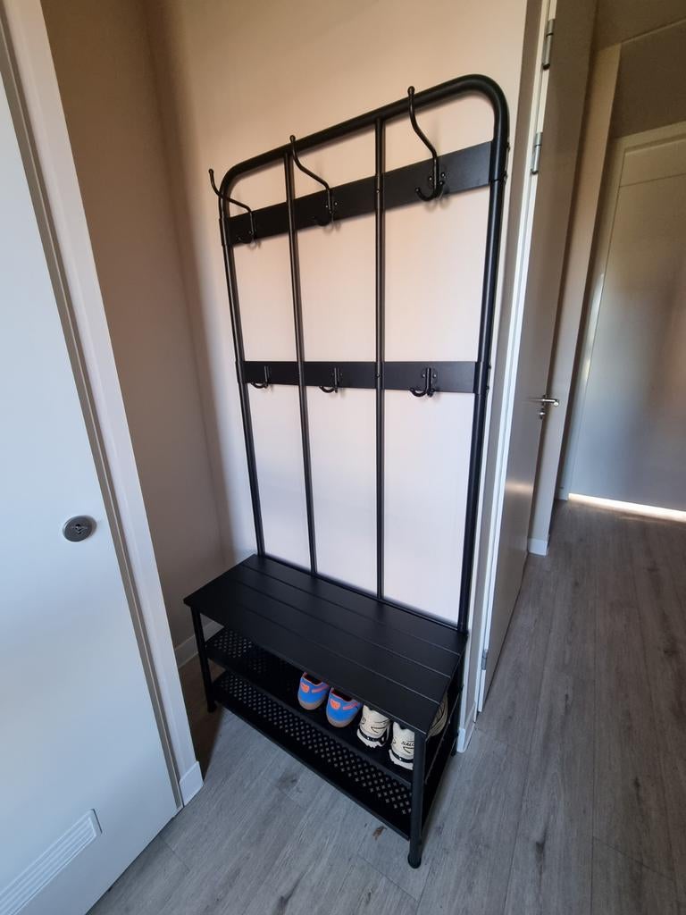 Kapstok met bankje en schoenenrek, Huis en Inrichting, Woonaccessoires | Kapstokken, Zo goed als nieuw, Metaal, 150 tot 200 cm