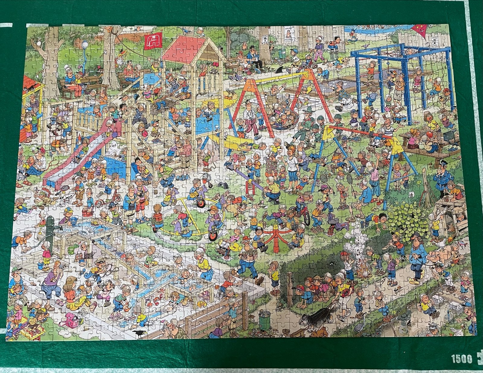 Jan van Haasteren Puzzel 1000 stukjes - De Speeltuin, Ophalen, 500 t/m 1500 stukjes, Gebruikt, Legpuzzel