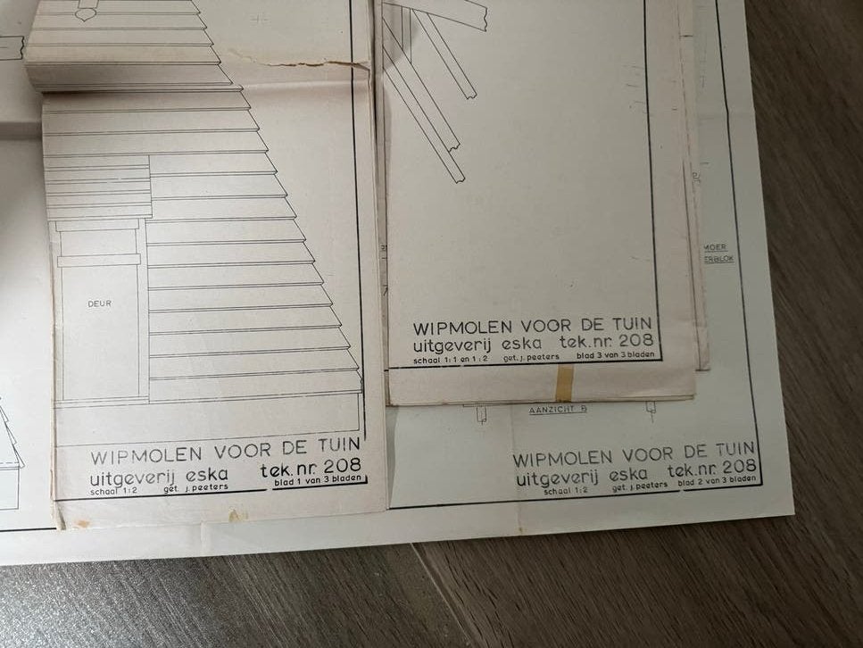 Wipmolen voor de tuin bouwtekening - Uitgeverij Eska, Ophalen of Verzenden, Zo goed als nieuw