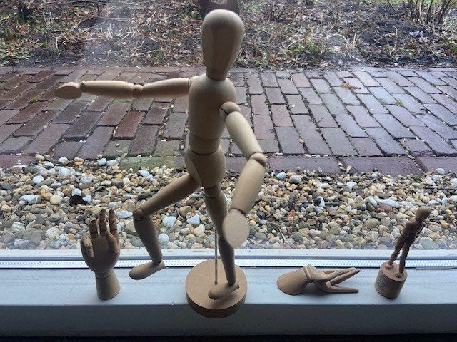 anatomie pop en handjes, Ophalen of Verzenden, Gebruikt
