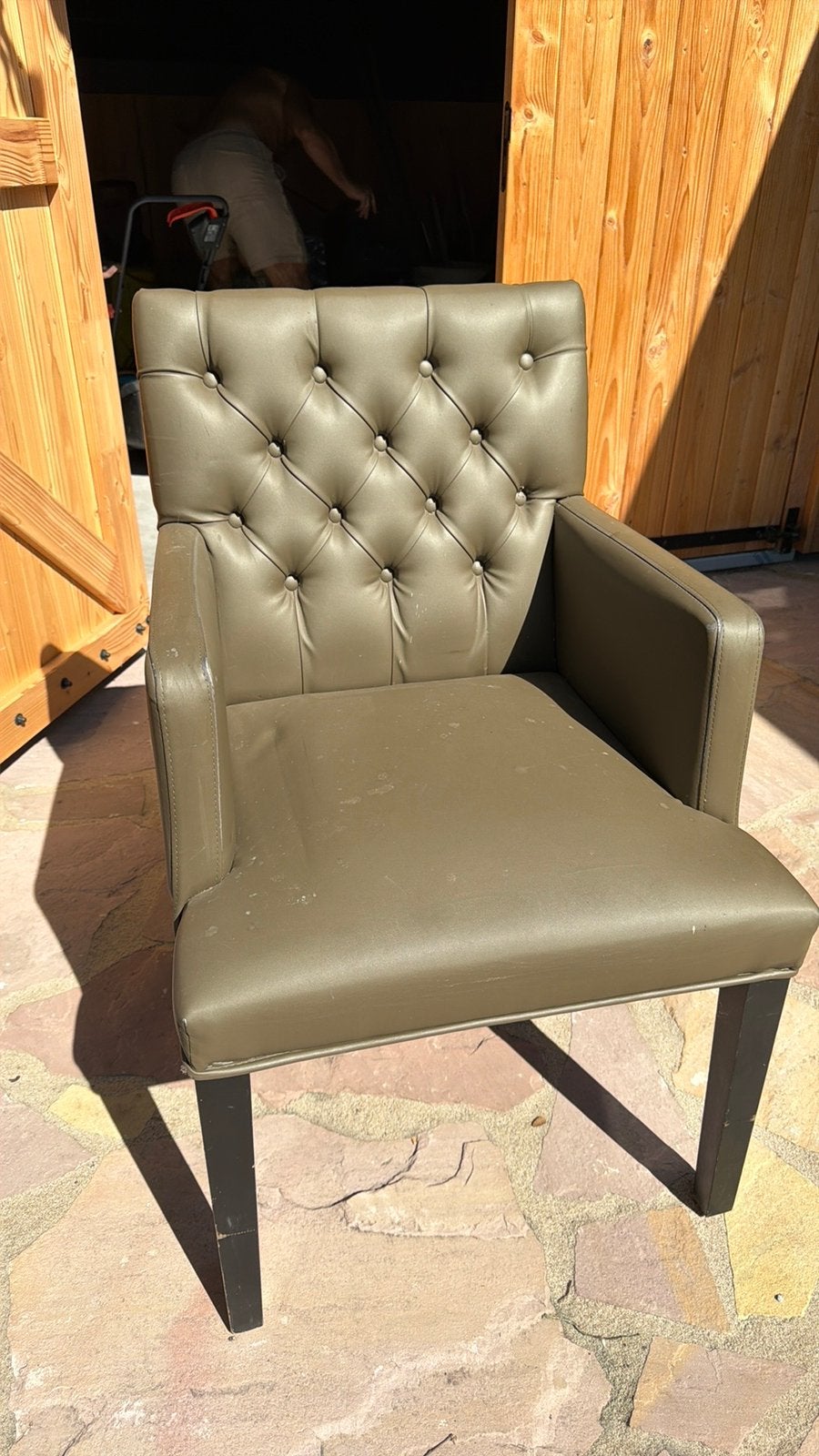 6 stoelen gratis afhalen in omgeving Bergen op zoom, Ophalen, Kunststof, Gebruikt, Zwart