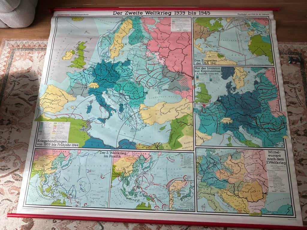 Wereldkaart WOII - Westermann, Verzamelen, Ophalen, Duitsland, Overige typen