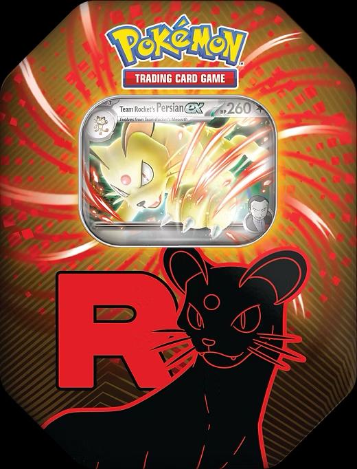 Pokémon Team Rocket Persian Tin, Ophalen of Verzenden, Zo goed als nieuw, Overige typen, Foil