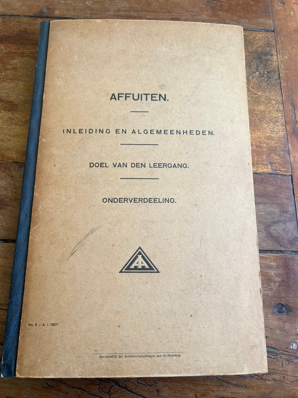 Nederlands voorschrift affuit Hembrug artillerie mobilisatie, Verzenden, Nederland, Boek of Tijdschrift