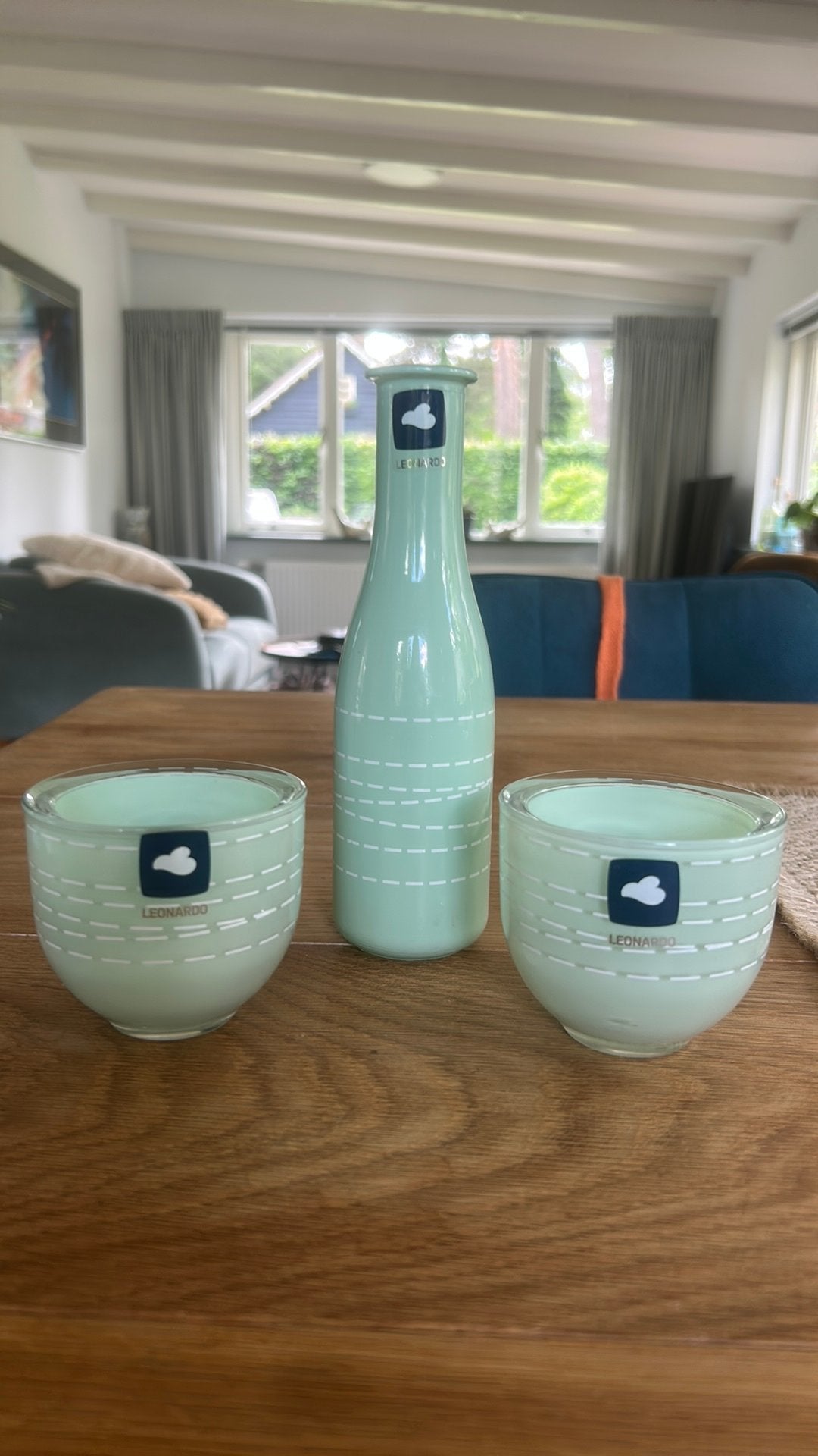 Leonardo setje , vaasje +twee waxinelichtjeshouders, Overige kleuren, Nieuw, Ophalen of Verzenden, Glas