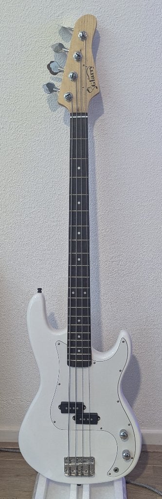 Glarry 4-snarige basgitaar met draagriem, kabel en snaren., Ophalen, Zo goed als nieuw, Elektrisch