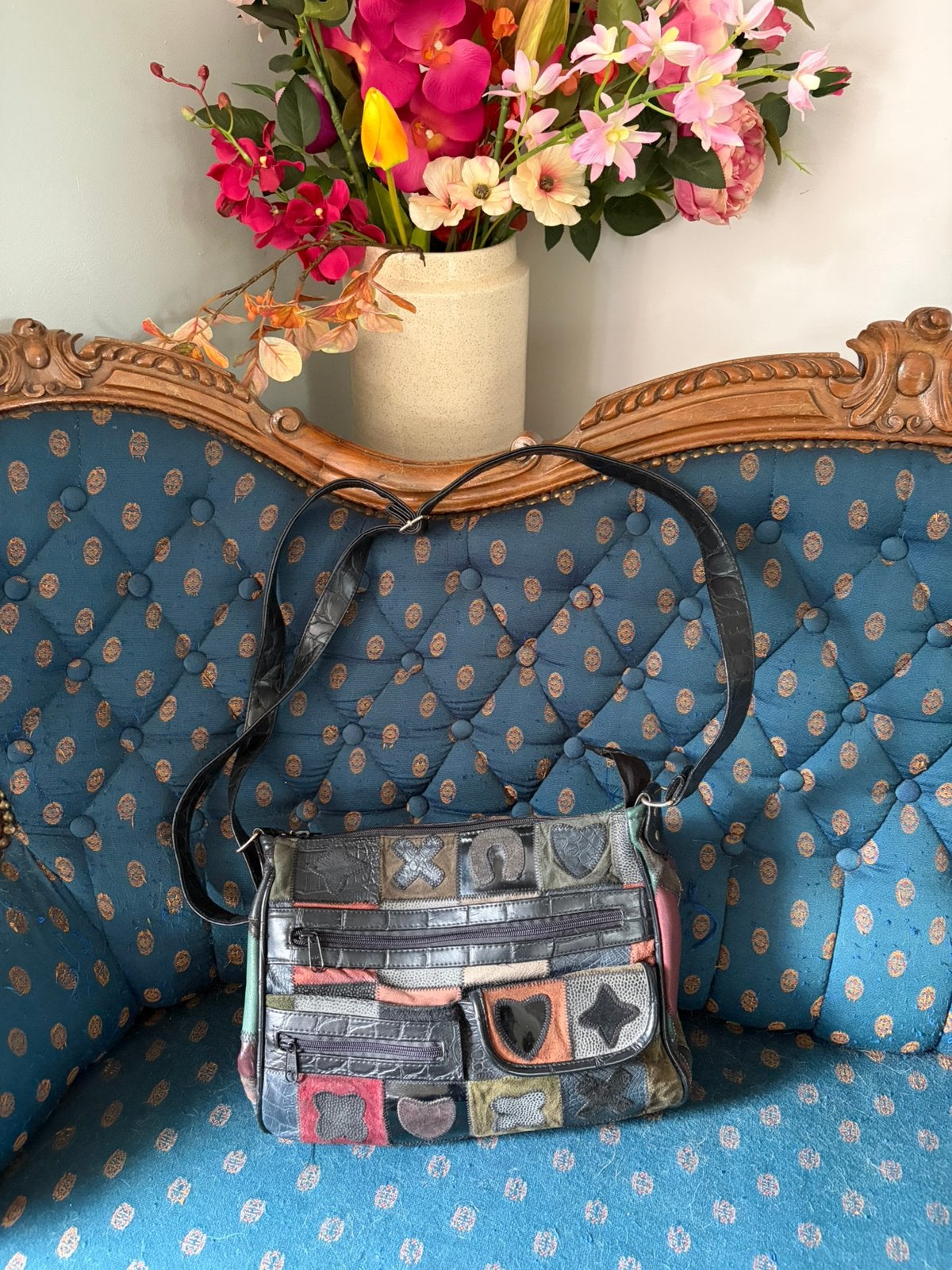 Y2k boho tas, Ophalen of Verzenden, Gebruikt, Overige kleuren, Schoudertasje