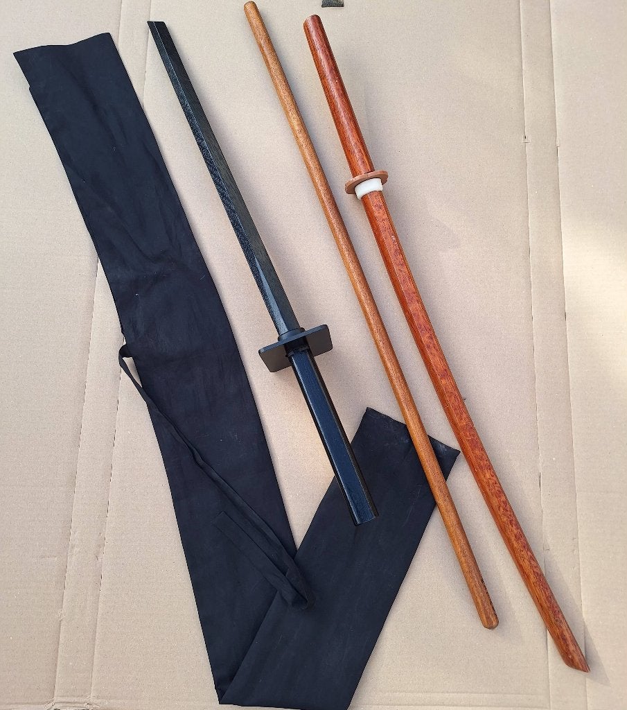 Traditionele Japanse houten trainingsset., Gebruikt, Maat XS of kleiner, Vechtsportmateriaal, Ophalen of Verzenden