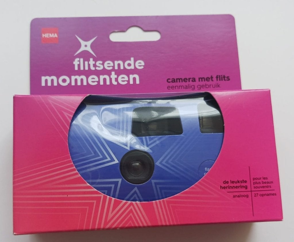 Wegwerp camera met flits HEMA, Ophalen of Verzenden, Nieuw, Compact, Overige Merken