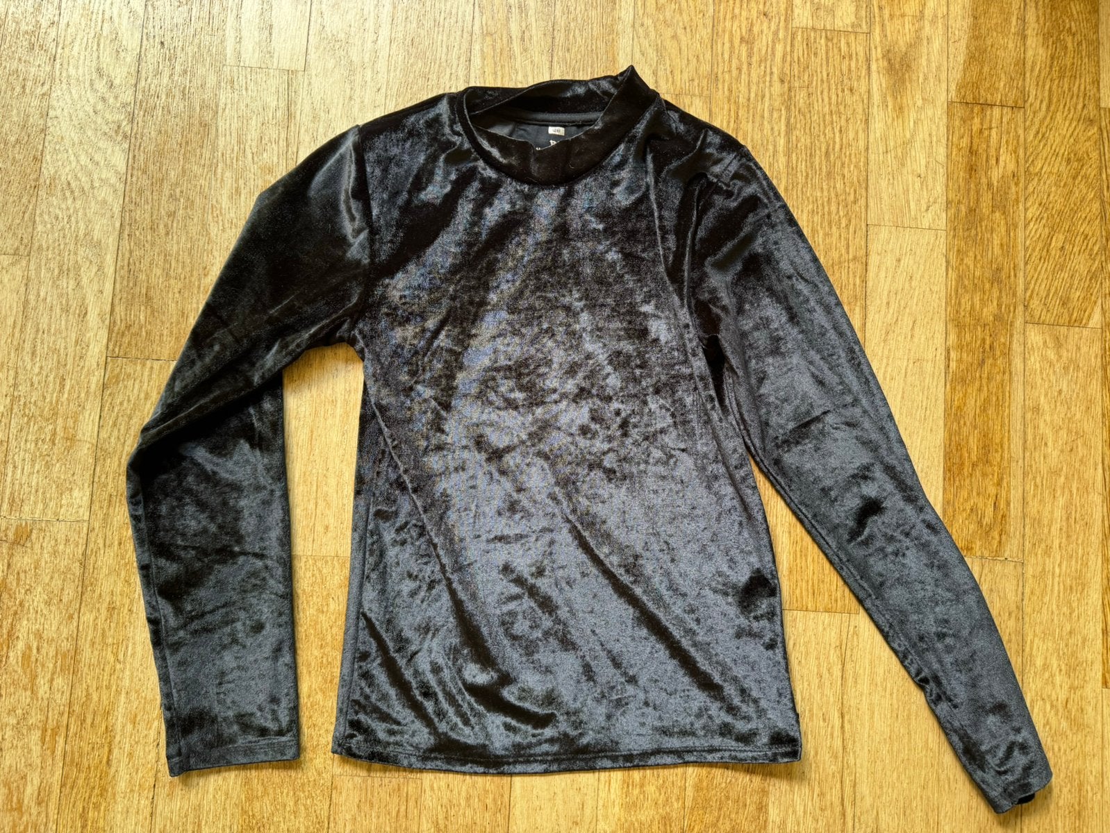 Longsleeve zwart fluweel 146 152, Ophalen of Verzenden, Zo goed als nieuw, Meisje, Shirt of Longsleeve