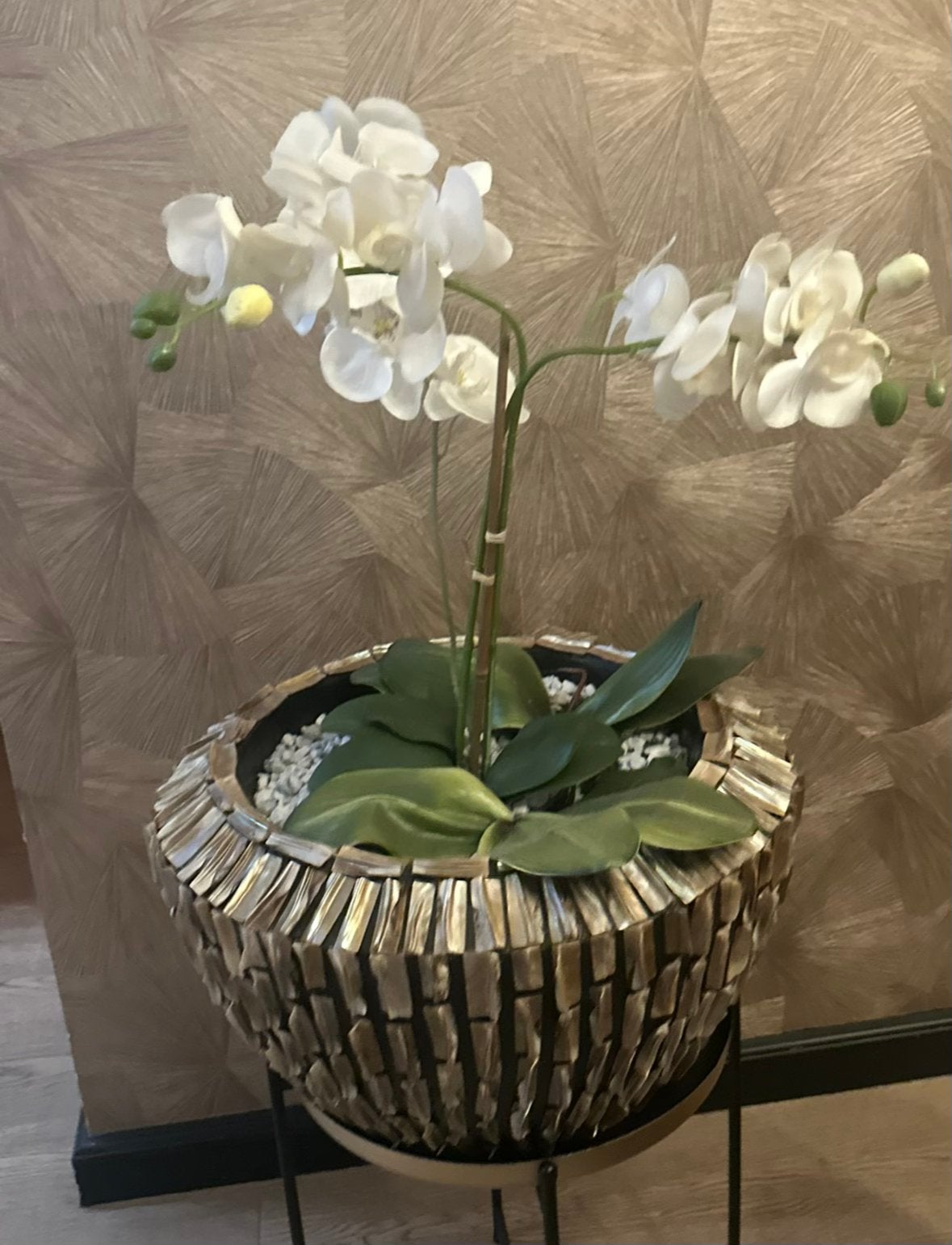 Luxe Bowl Schelpenvaas /perelmoureffect schelpen.Bieden mag., Ophalen, Zo goed als nieuw