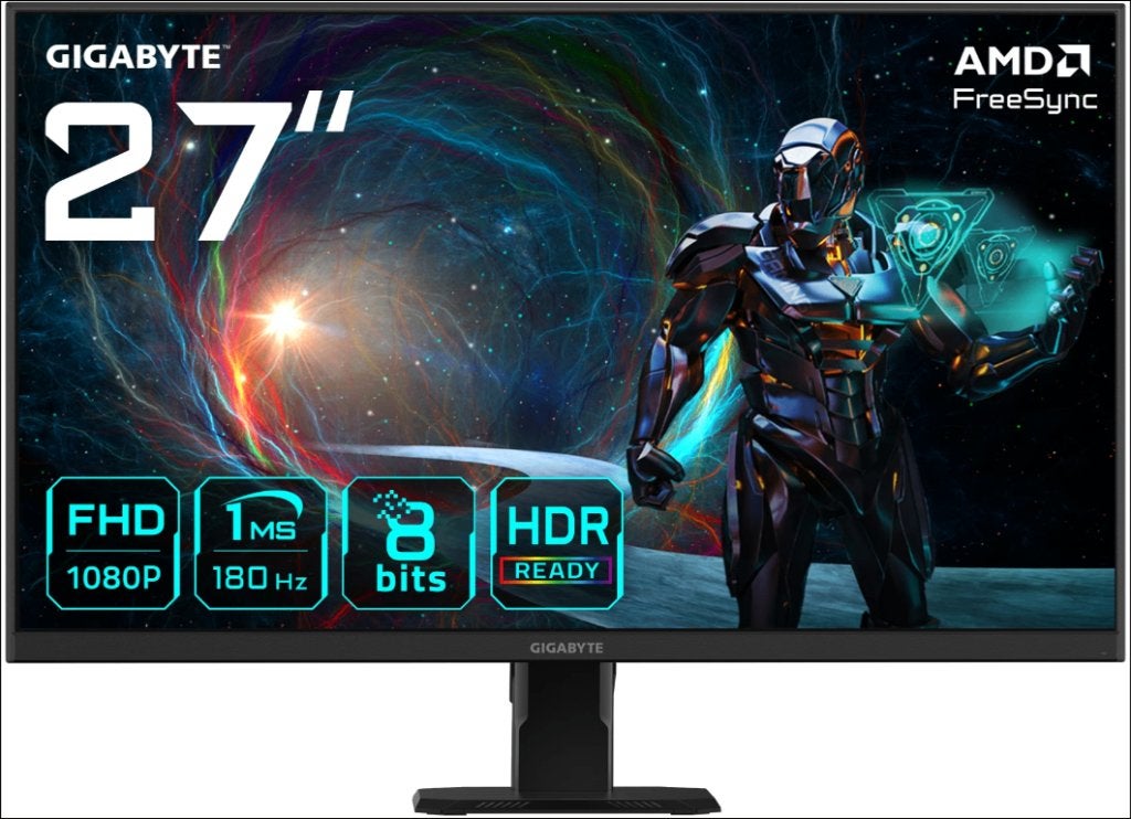 Gigabyte GS27FA 27” Gaming Monitor – Nieuw, Computers en Software, Monitoren, Gaming, Kantelbaar, Nieuw, Full HD