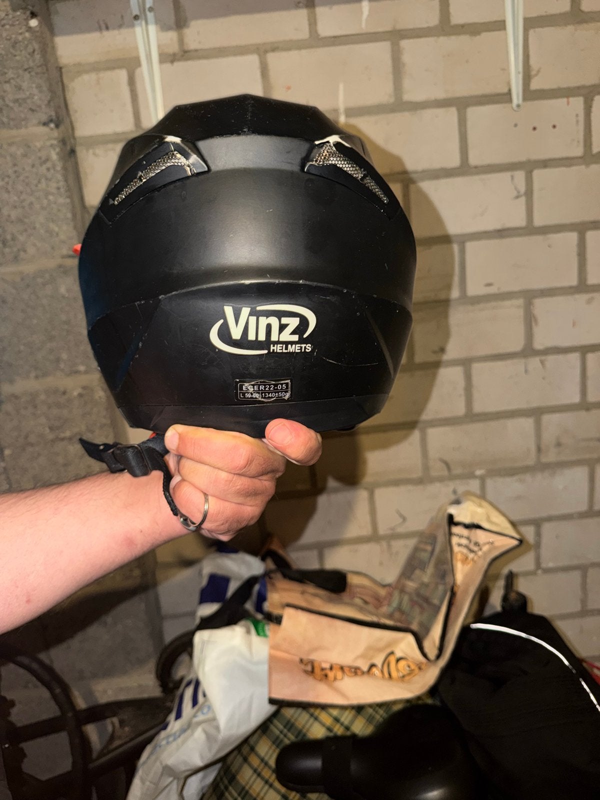 Zwarte Vinz systeemhelm - Maat onbekend, Overige merken, Systeemhelm, Heren, Ophalen of Verzenden