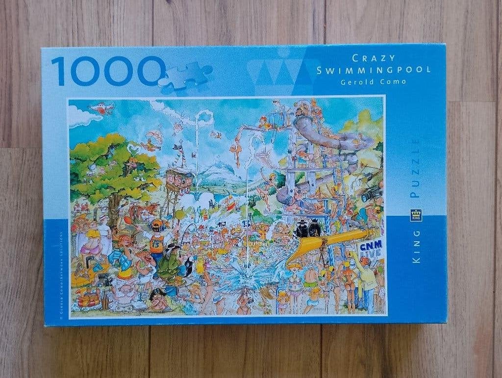 King puzzel - Crazy Swimmingpool, Ophalen of Verzenden, 500 t/m 1500 stukjes, Zo goed als nieuw, Legpuzzel