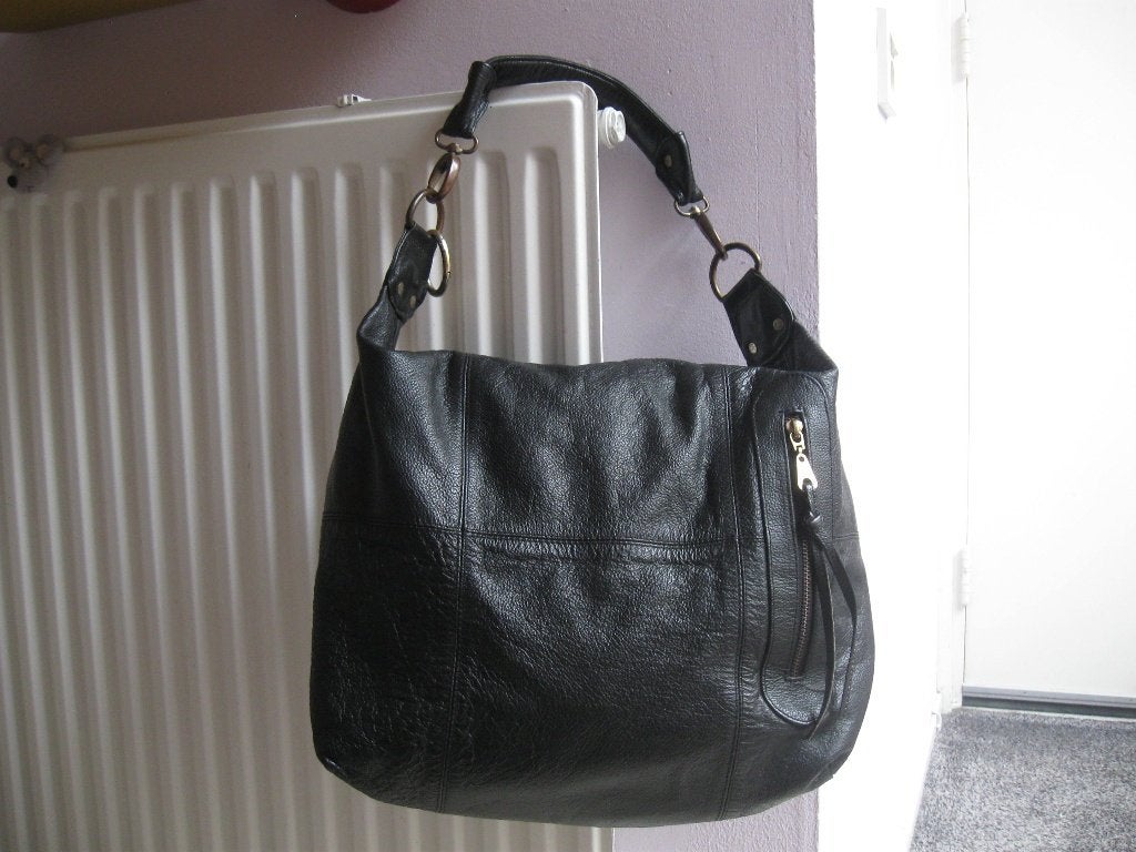 FAB zwart leren tas in goede staat als nieuw, Ophalen of Verzenden, Zo goed als nieuw, Zwart, Overige typen