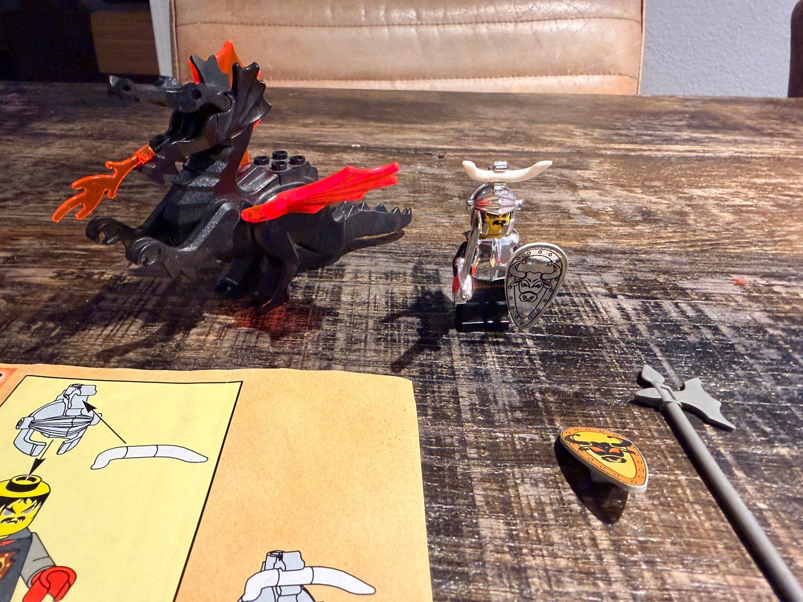 Lego 4818 - Castle / Knight’s Kingdom: Dragon Rider + Extras, Lego, Ophalen of Verzenden, Zo goed als nieuw, Inclusief accessoires