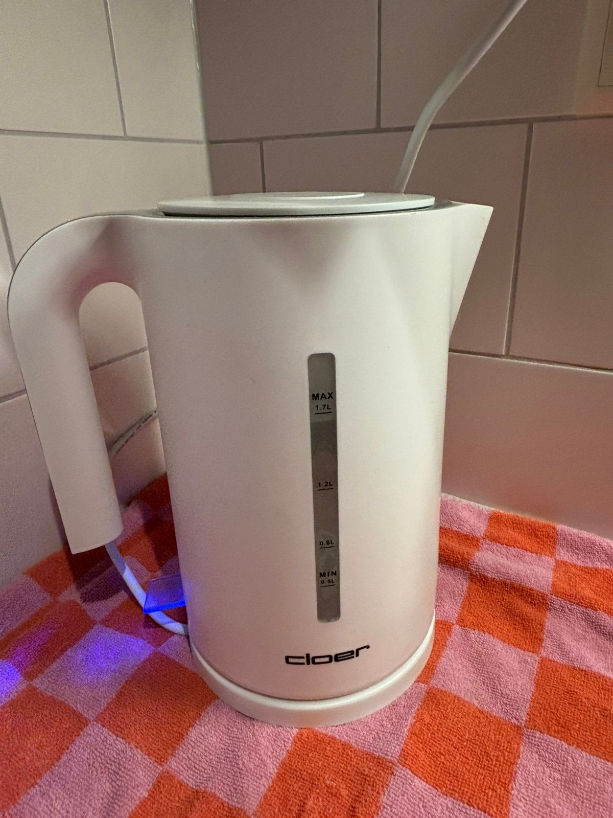 Cloer waterkoker 1.7 liter zgan, 1 tot 2 liter, Ophalen of Verzenden, Zo goed als nieuw