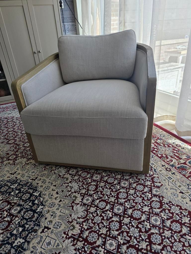 Draaifauteuil Rivera Maison - Zo goed als nieuw, 75 tot 100 cm, Ophalen of Verzenden, Zo goed als nieuw, Stof