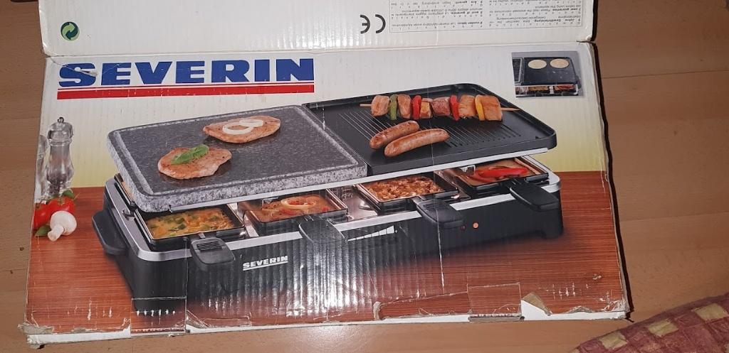 Severin raclette party grill met natuurlijke grillsteen, Ophalen, Gebruikt, 4 t/m 7 personen