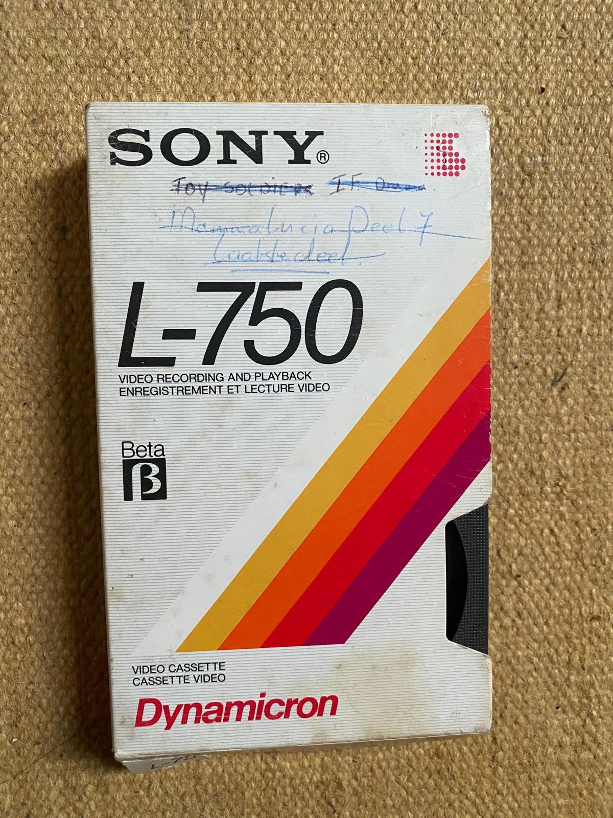 Sony L-750 Dynamicron video tape Betamax, Ophalen of Verzenden