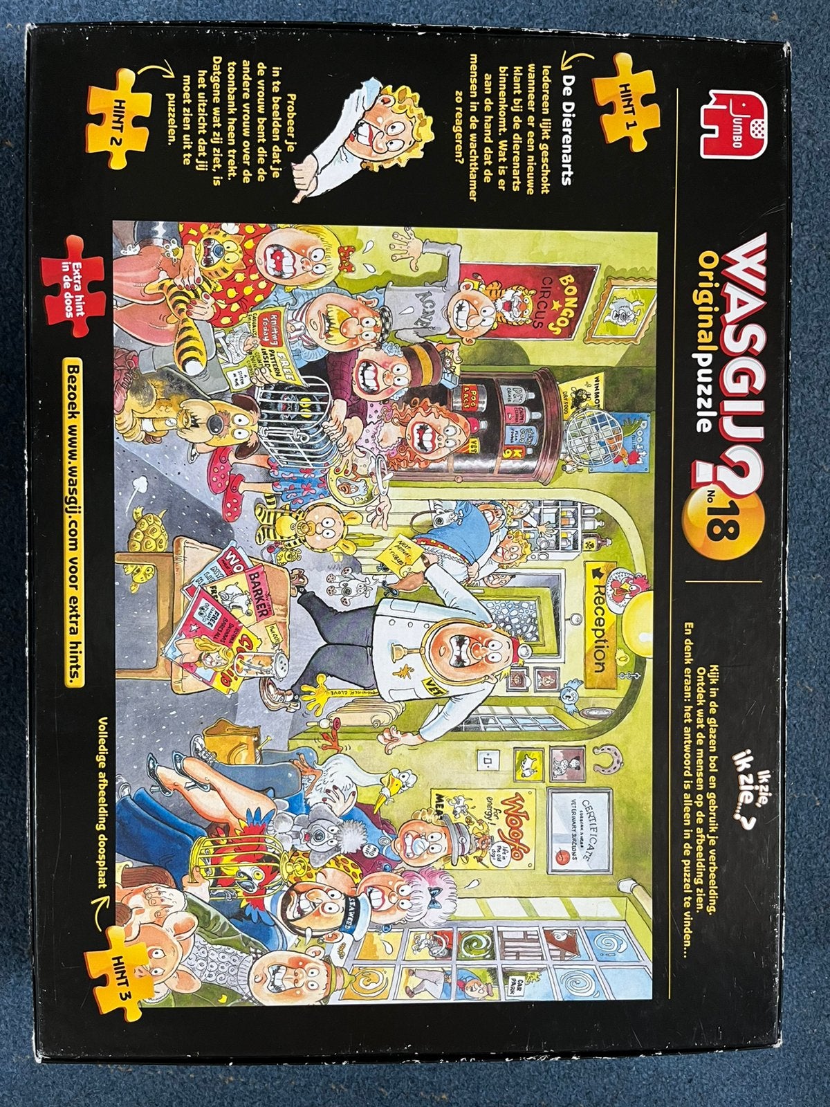Wasgij nummer 18, De dierenarts, Ophalen of Verzenden, 500 t/m 1500 stukjes, Gebruikt, Legpuzzel