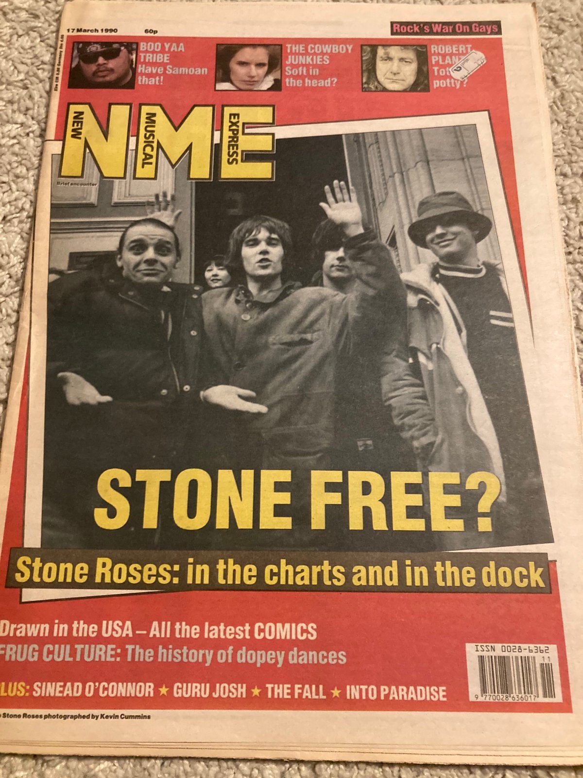 NME 1990 STONE ROSES Cowboy Junkies BOO YAA TRIBE, Ophalen of Verzenden, Gelezen, Muziek, Film of Tv
