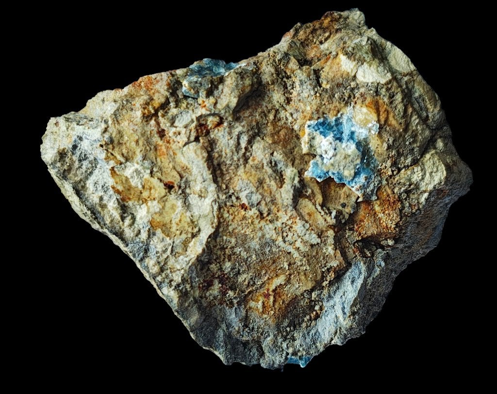 Zeldzaam HAUYN UV uit Italië., Ophalen of Verzenden, Mineraal