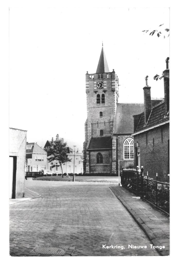 988128 Nieuwe-Tonge 1971 ZH Kerkring Nette oude kaart, Ophalen of Verzenden, 1960 tot 1980, Ongelopen, Zuid-Holland