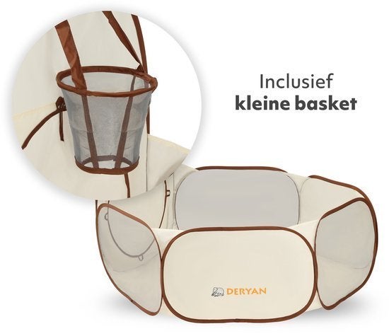 Deryan Luxe Pop Up Speeltent - Cream/Bruin, Sport en Fitness, Basketbal, Deryan, Bal, Ophalen of Verzenden, Deryan@deryan.com