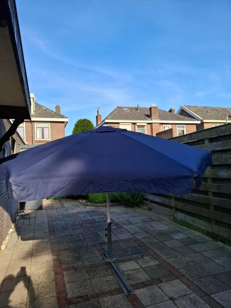 Parasol zonnescherm para sol nieuw blauw, Ophalen of Verzenden, Nieuw, Parasolvoet