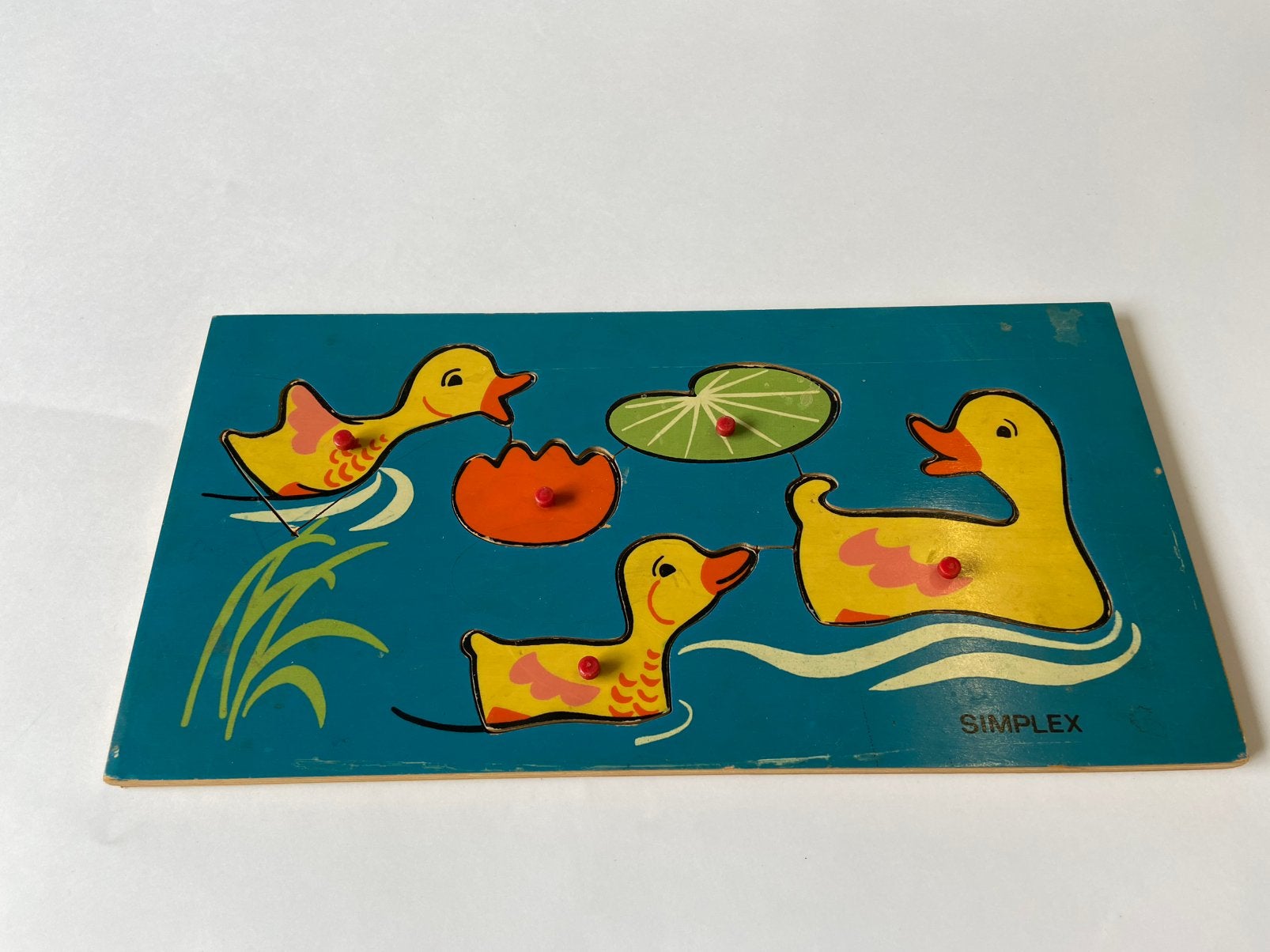 Gebruikte nopjes puzzel simplex eendjes, Gebruikt, Ophalen of Verzenden, Van hout, 4 tot 6 jaar
