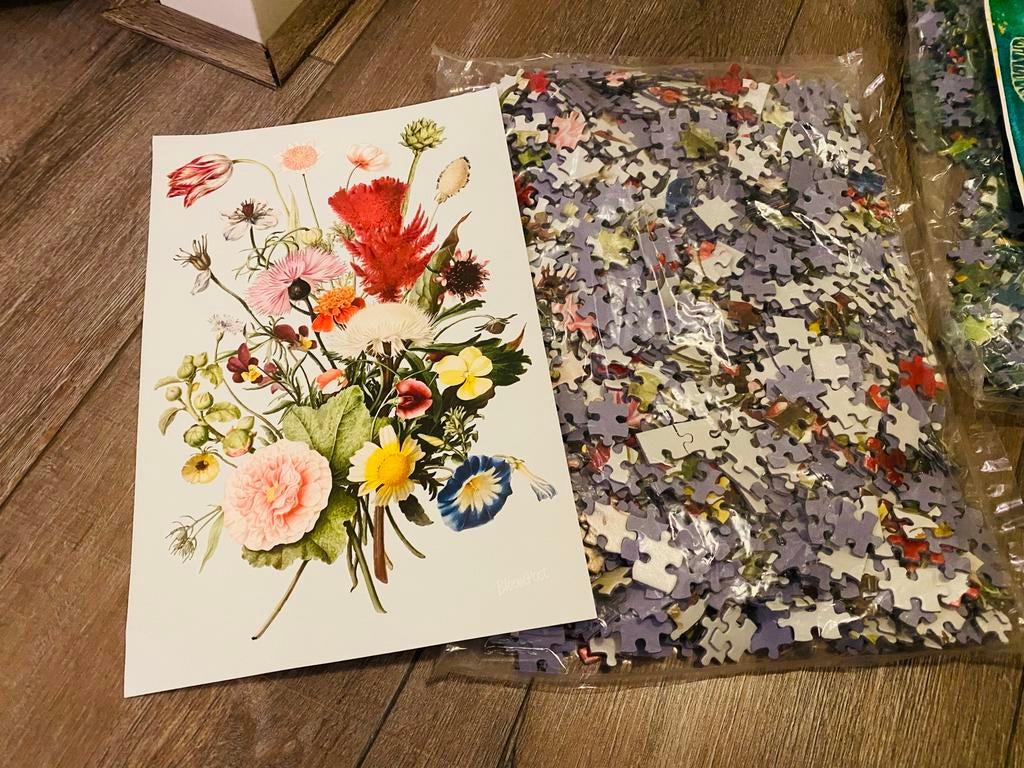 2 Bloemen en Planten Legpuzzels, Hobby en Vrije tijd, Denksport en Puzzels, Ophalen of Verzenden, 500 t/m 1500 stukjes, Zo goed als nieuw