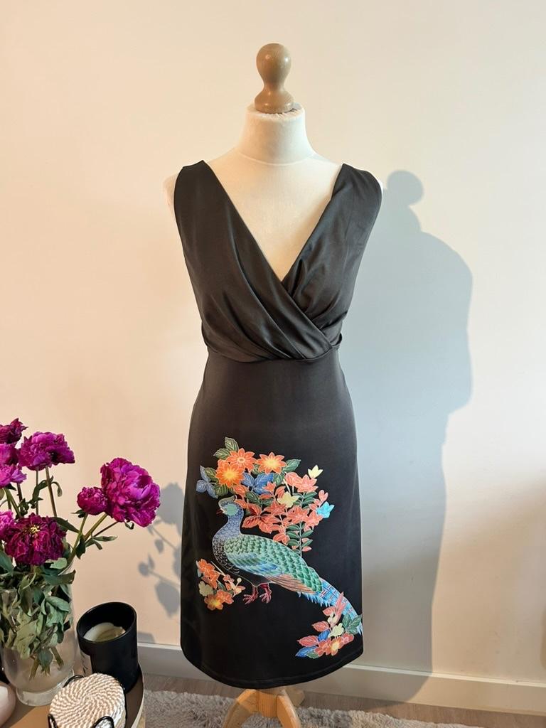 King Louie maat XL vogel Ginger zomer jurk 3315, Kleding | Dames, Jurken, Maat 46/48 (XL) of groter, Ophalen of Verzenden, Zo goed als nieuw