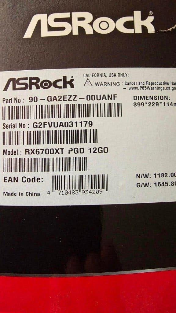 ASRock  AMD Radeon RX 6700 XT Gaming OC 12G, Computers en Software, Videokaarten, AMD, GDDR6, PCI-Express 4, Ophalen of Verzenden