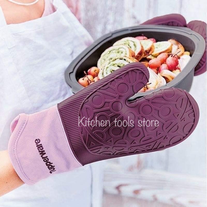Tupperware silicone ovenwant ovenhandschoen pannenlap, Ophalen of Verzenden, Nieuw, Paars, Overige typen