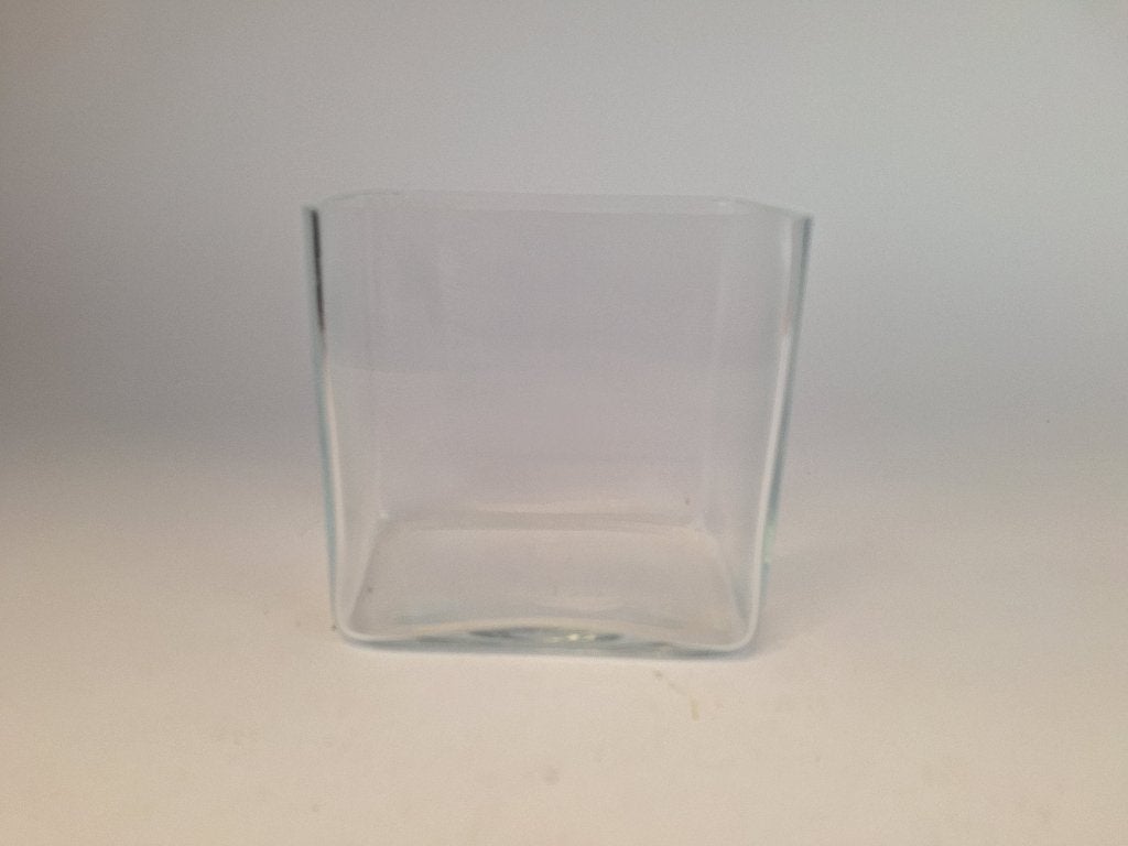 Glazen vierkante vaas – Transparant NIEUW, Huis en Inrichting, Woonaccessoires | Vazen, Transparant, Nieuw, Glas, 15 cm