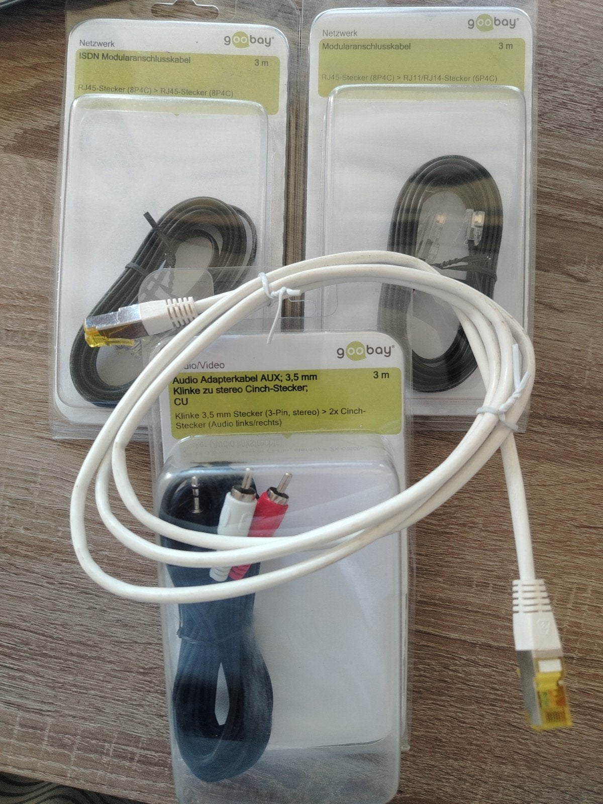Nieuwe Goobay kabels: Netwerk, Audio Adapter, Modulair, Ophalen of Verzenden, Nieuw, 2 tot 5 meter, Overige kabels
