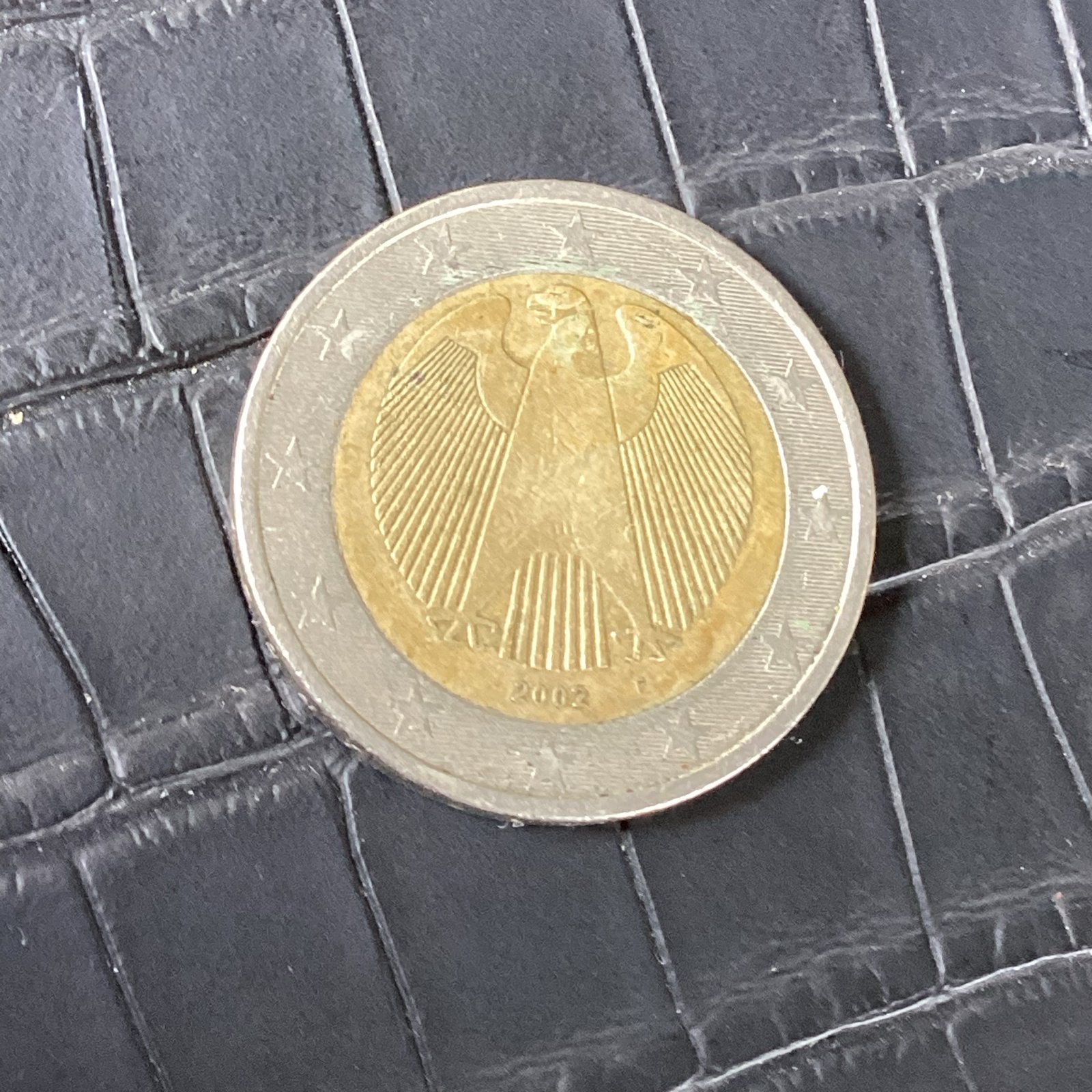 Duitse 2 Euro munt 2002 met adelaar F, Ophalen, Duitsland, 2 euro, Losse munt