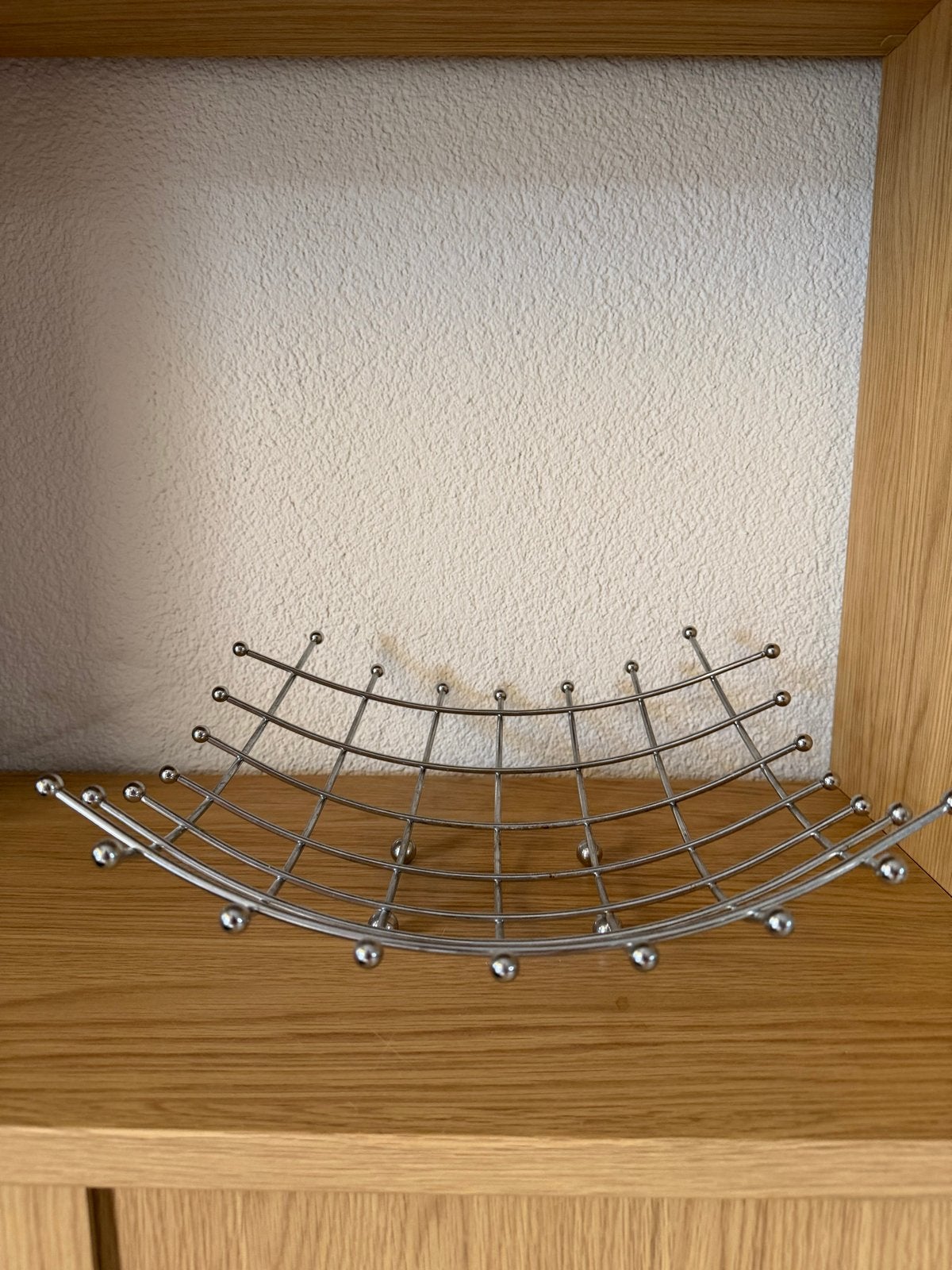 Vintage Draadstaal RVS Fruitmand - Modern Design, Mand, Vierkant, Ophalen of Verzenden, Metaal